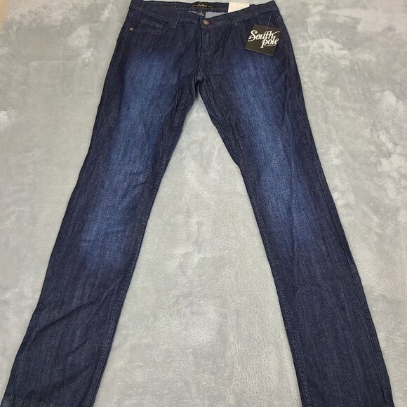 Southpole Women's Premium Denim Jeans Black Stretch Embellished Size 9 NWT - Picture 1 of 16